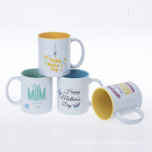 Mug-cadeau pour la fête des mères Cadeau de la fête des mères 11oz / 320 ml tasse à deux tons avec impression